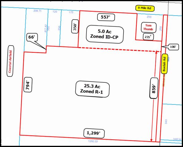 25 Acres-Beulah Rd @ 9 Mile Rd-Zoned R-1