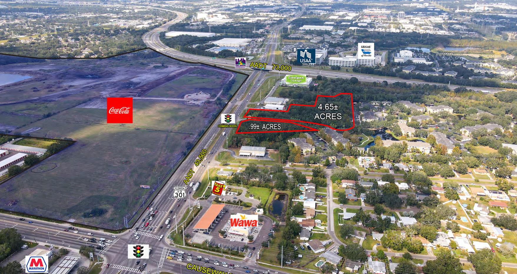 5.64 ac Commercial 301 and Selmon Expressway