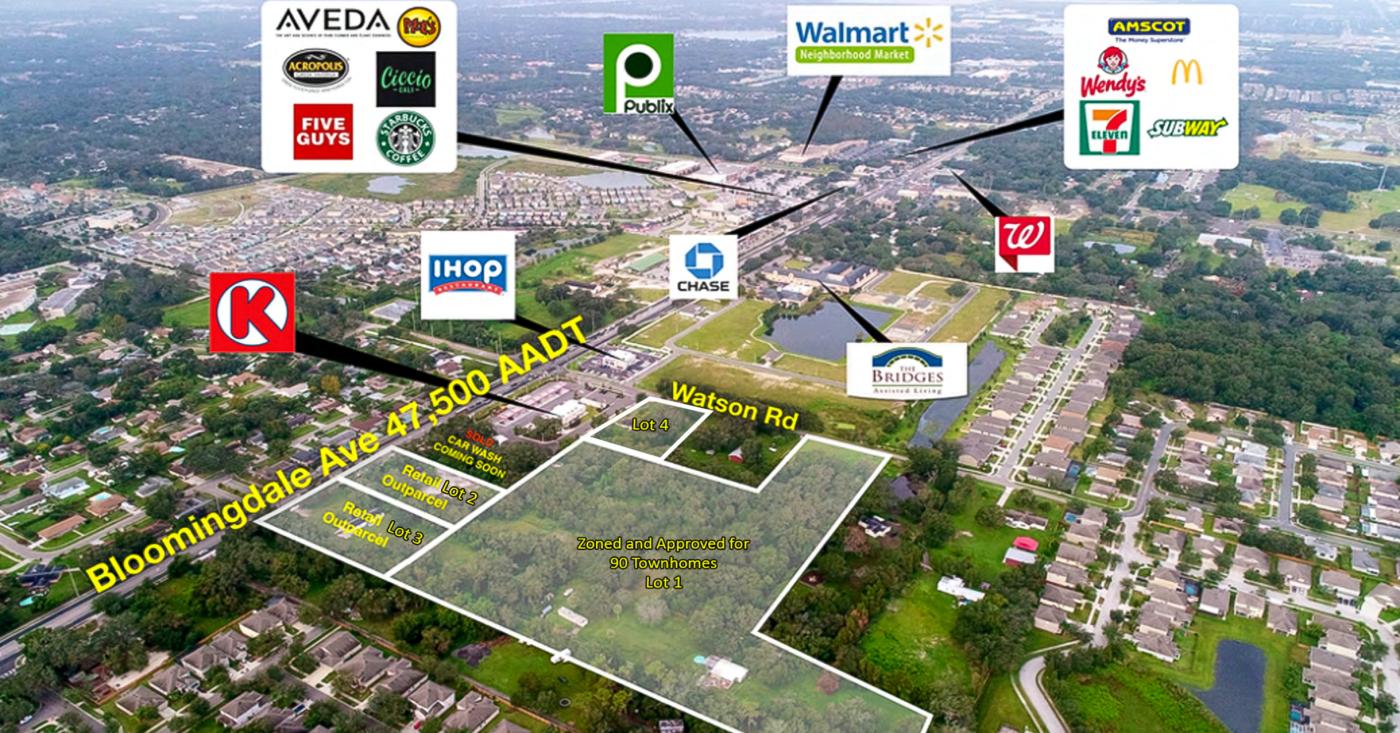 10+- ac for 90 Townhomes in Riverview