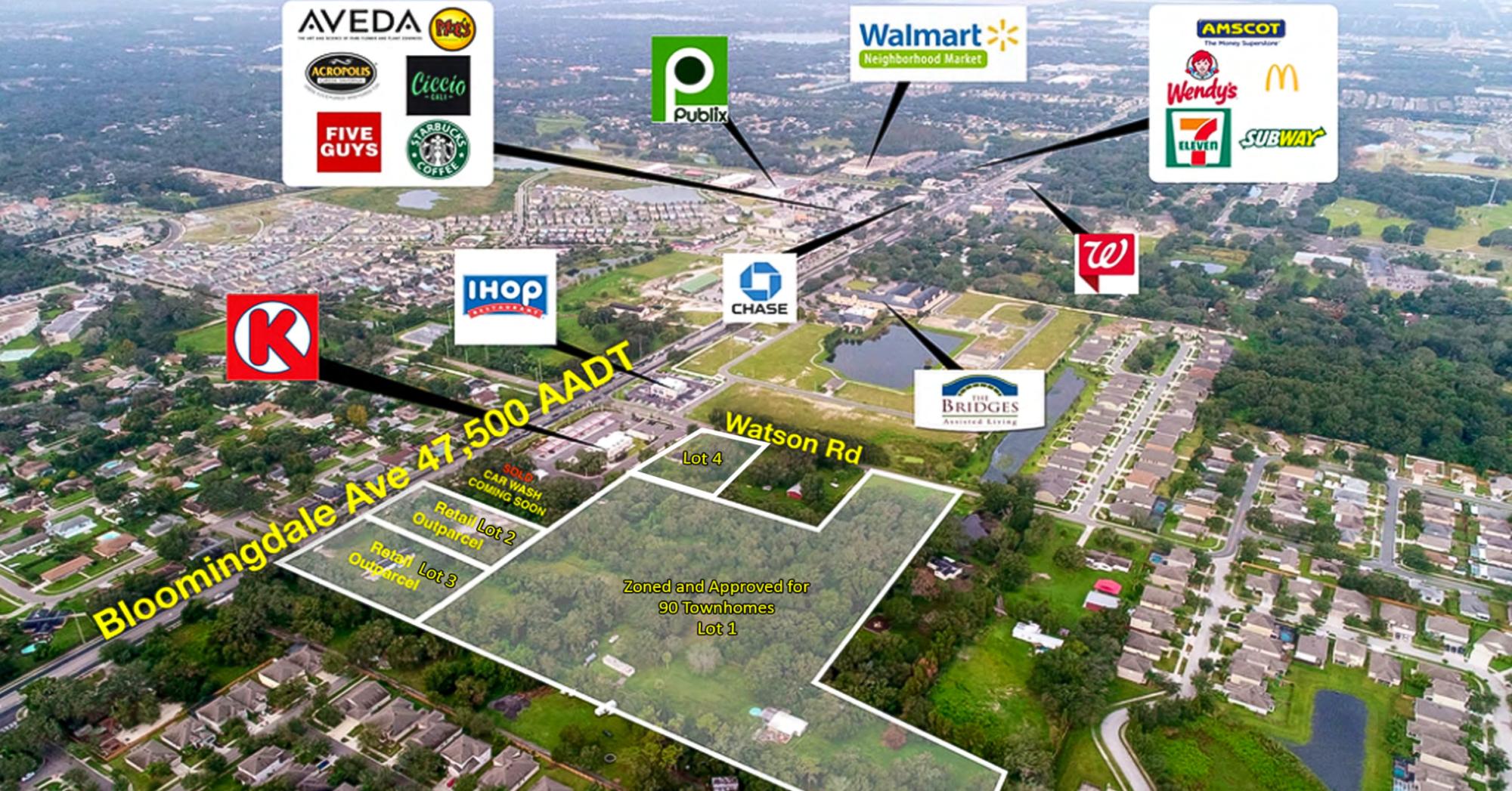 10+- ac for 90 Townhomes in Riverview