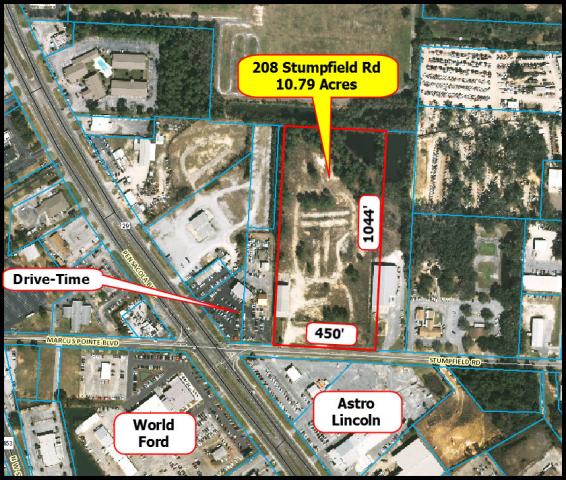 10.79 Acres-Car City-Pensacola