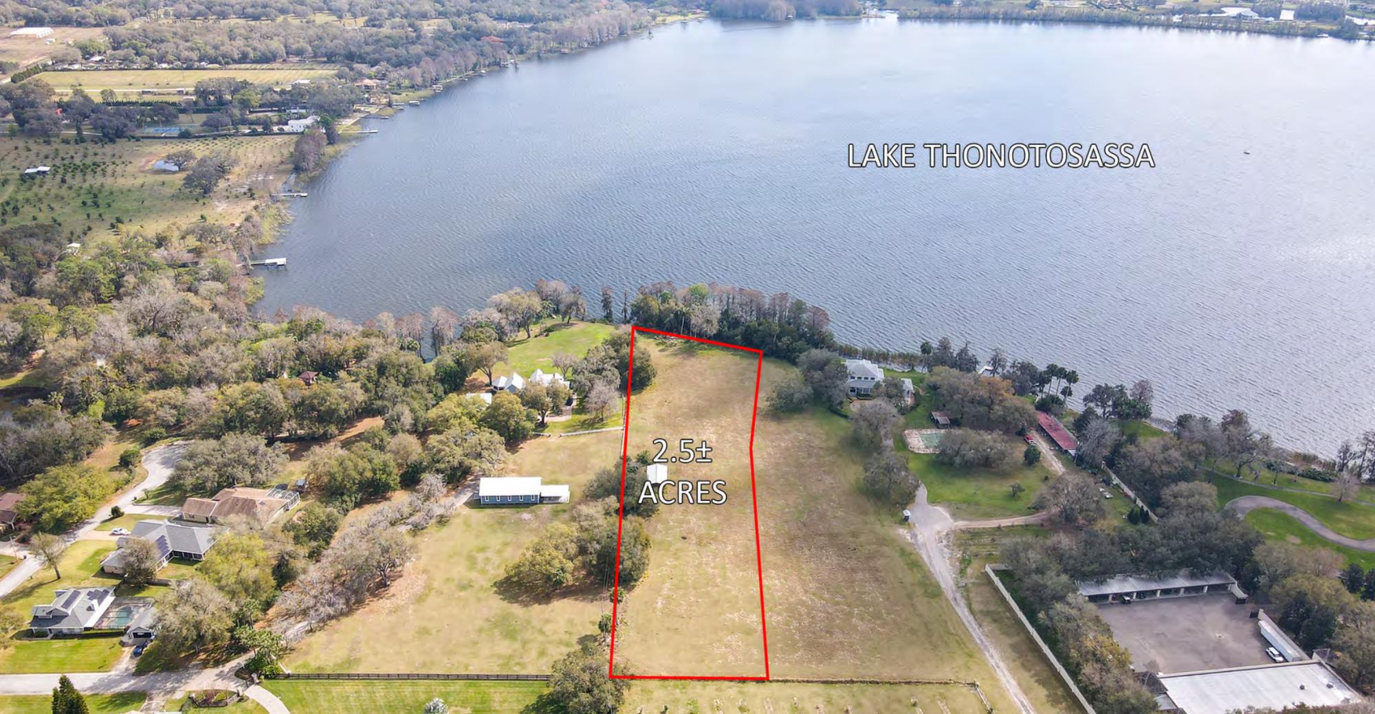 2.5 ac on Lake Thonotosassa Hillsborough Cty