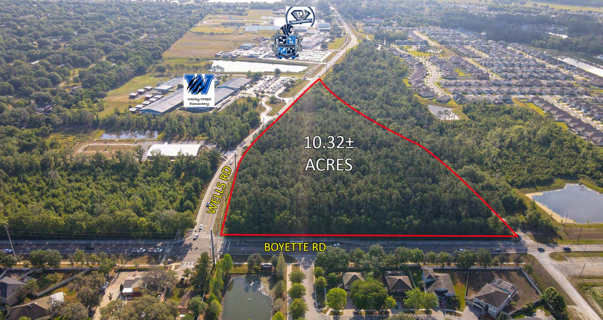 10.32 ac for Planned Dev Wells Rd & Boyette