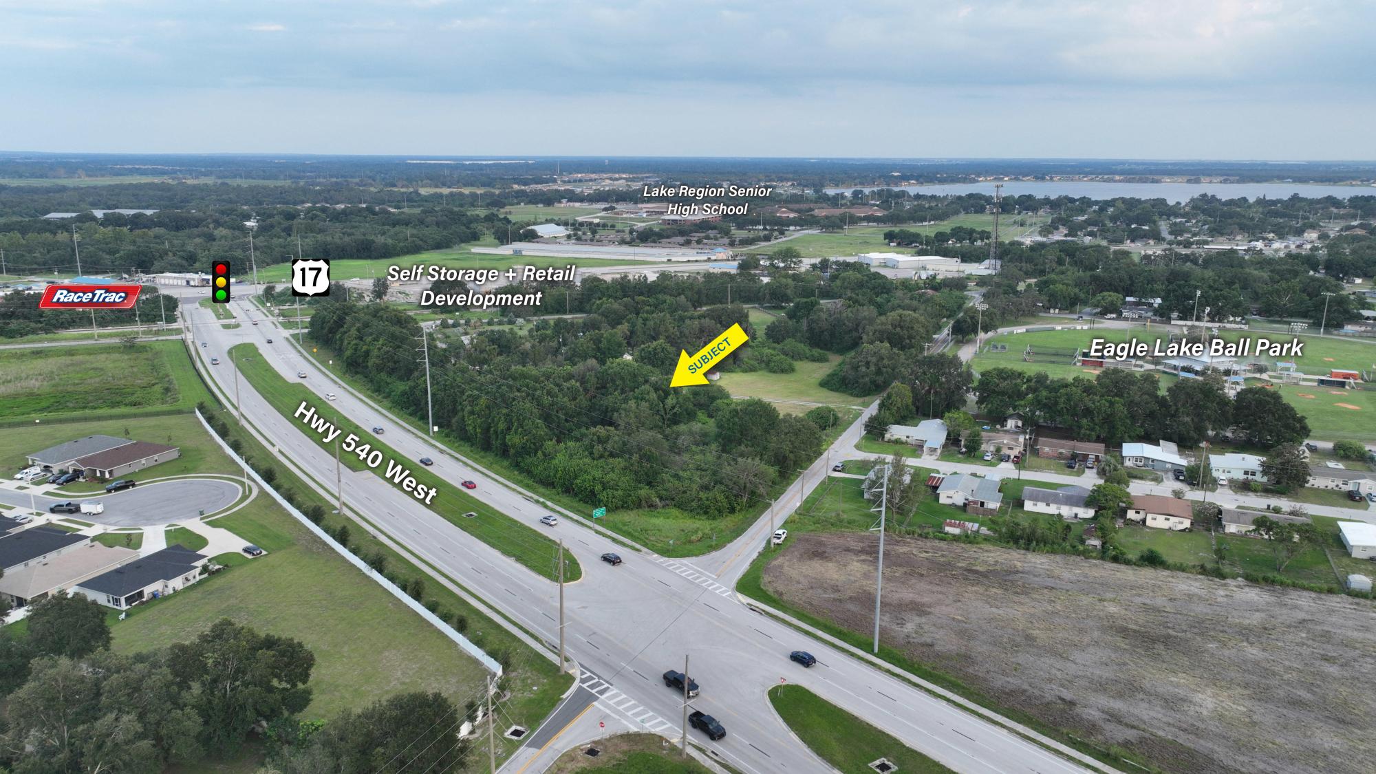 Hwy 540 W and Cooley Rd Development Corner