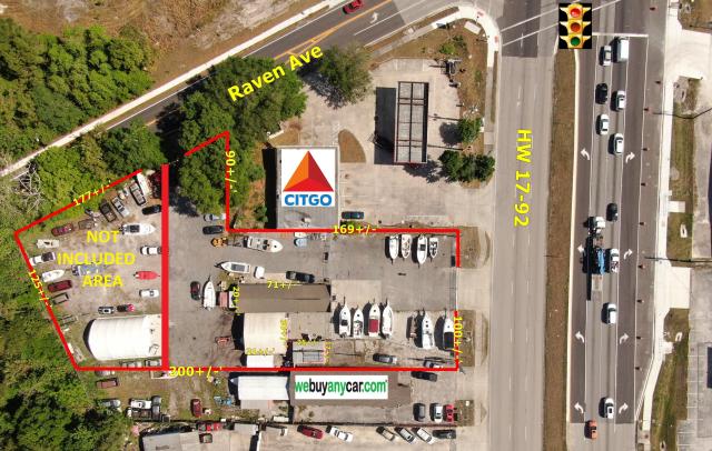 Car Lot with Ample Outside Storage