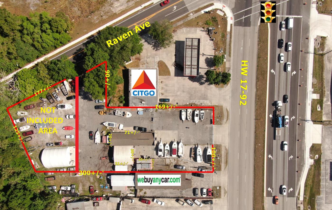 Car Lot with Ample Outside Storage