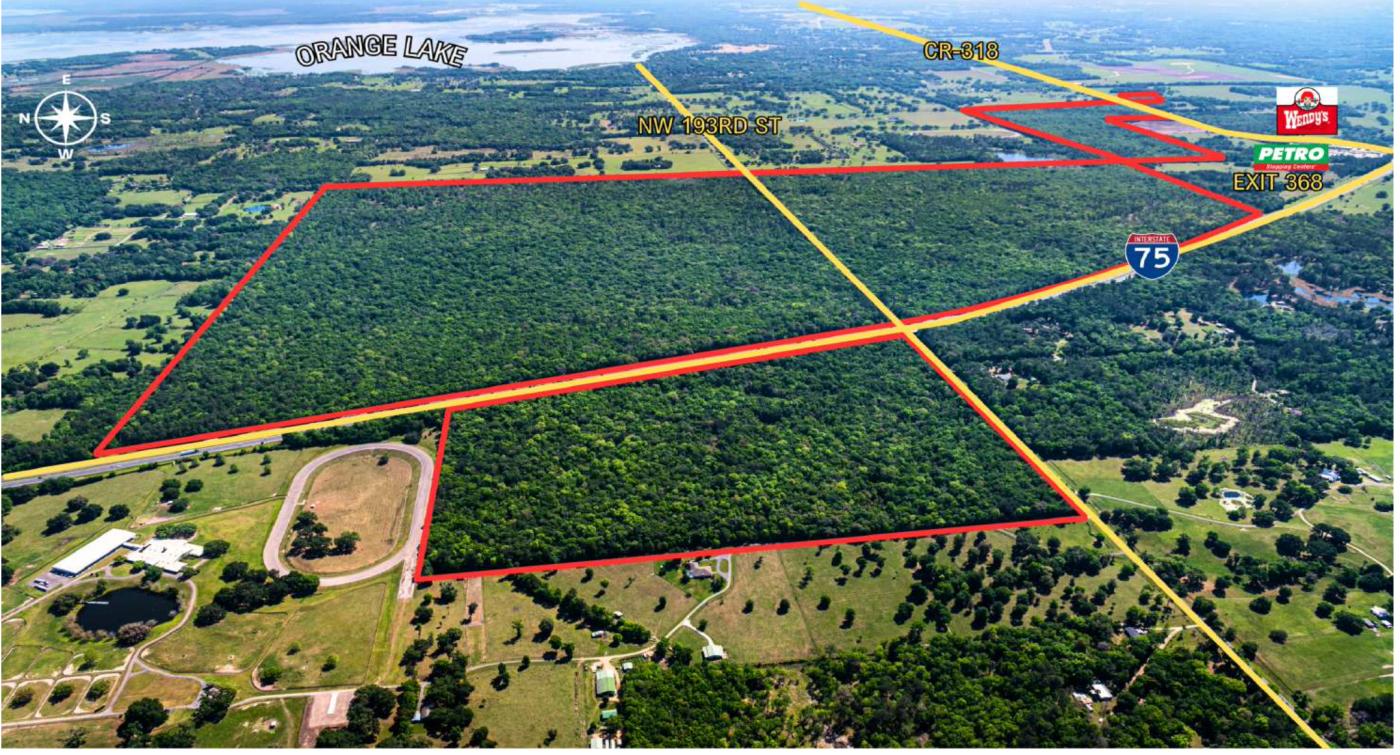 1052 ac with Frontage on I-75 N of Ocala