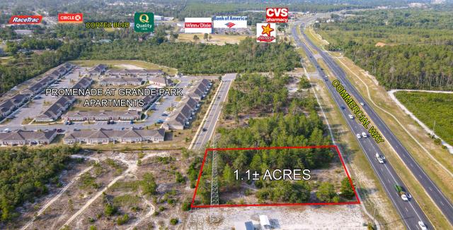 1.1 ac Retail Parcel in Front of Apt Complex