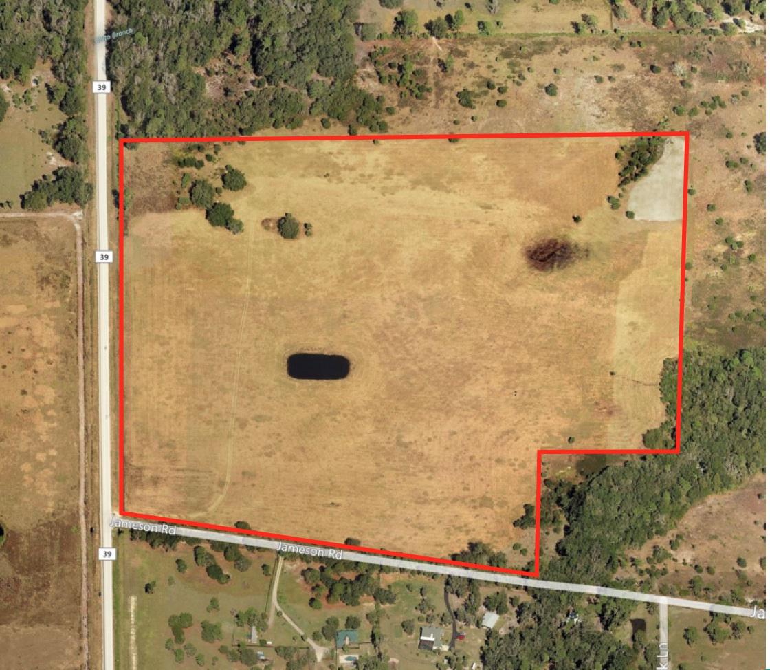 50+- ac NE Corner S.County Rd. 39 & Jameson