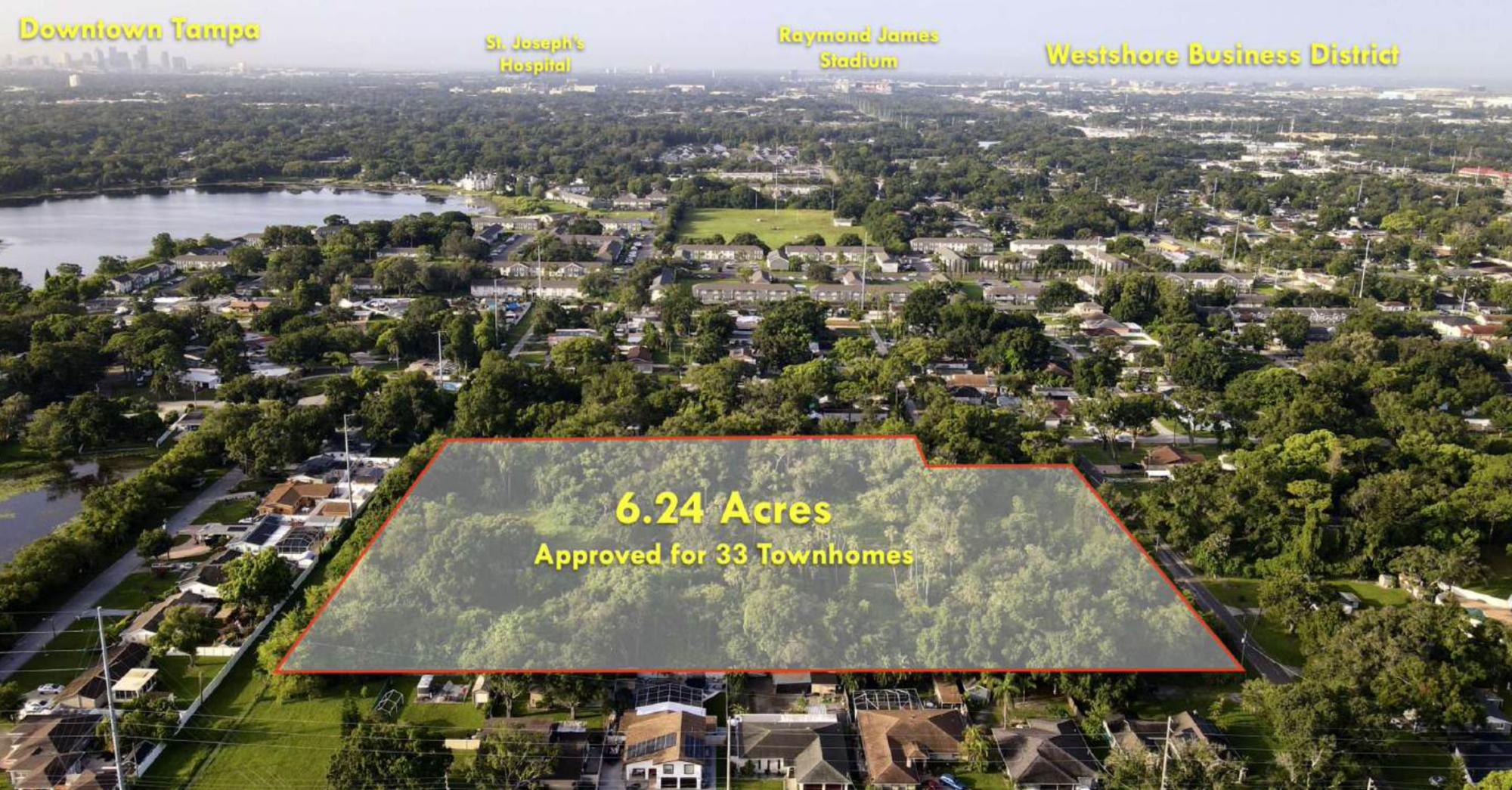 6.24 ac Approved for 33 Townhouses Tampa