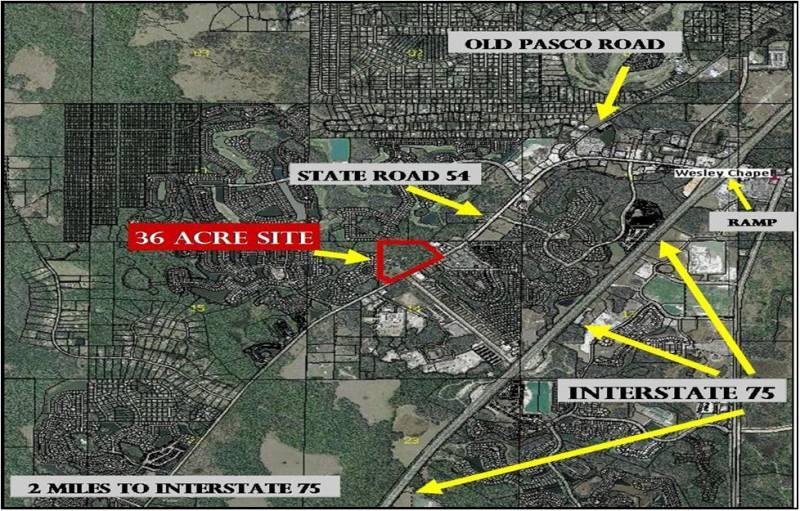 36.33 Acres of Vacant C-3 Land- SR 54, Pasco