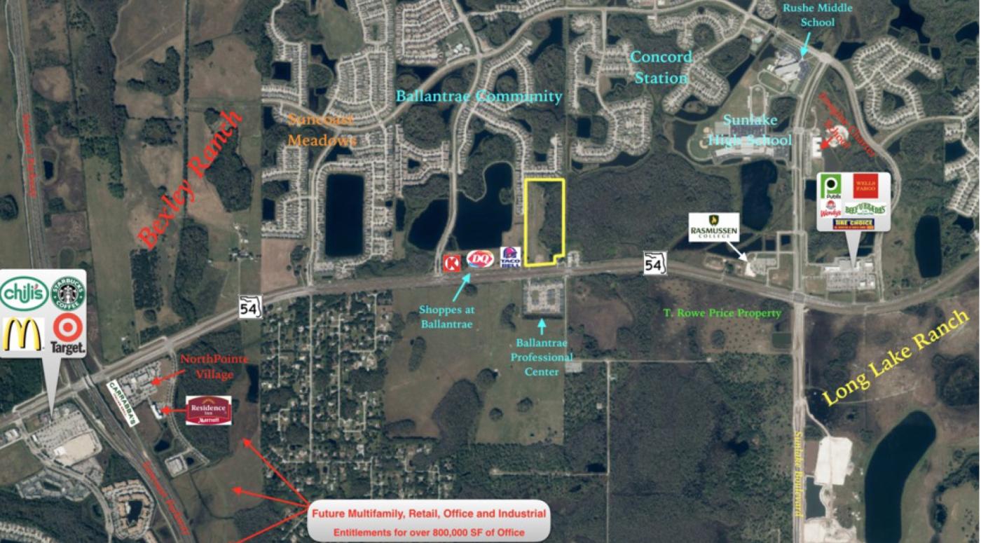 22+- ac Zoned for Office on State Rd 54 Lutz