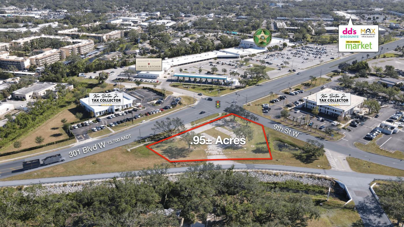 .95 ac Dev Ready Comm Corner @ Light