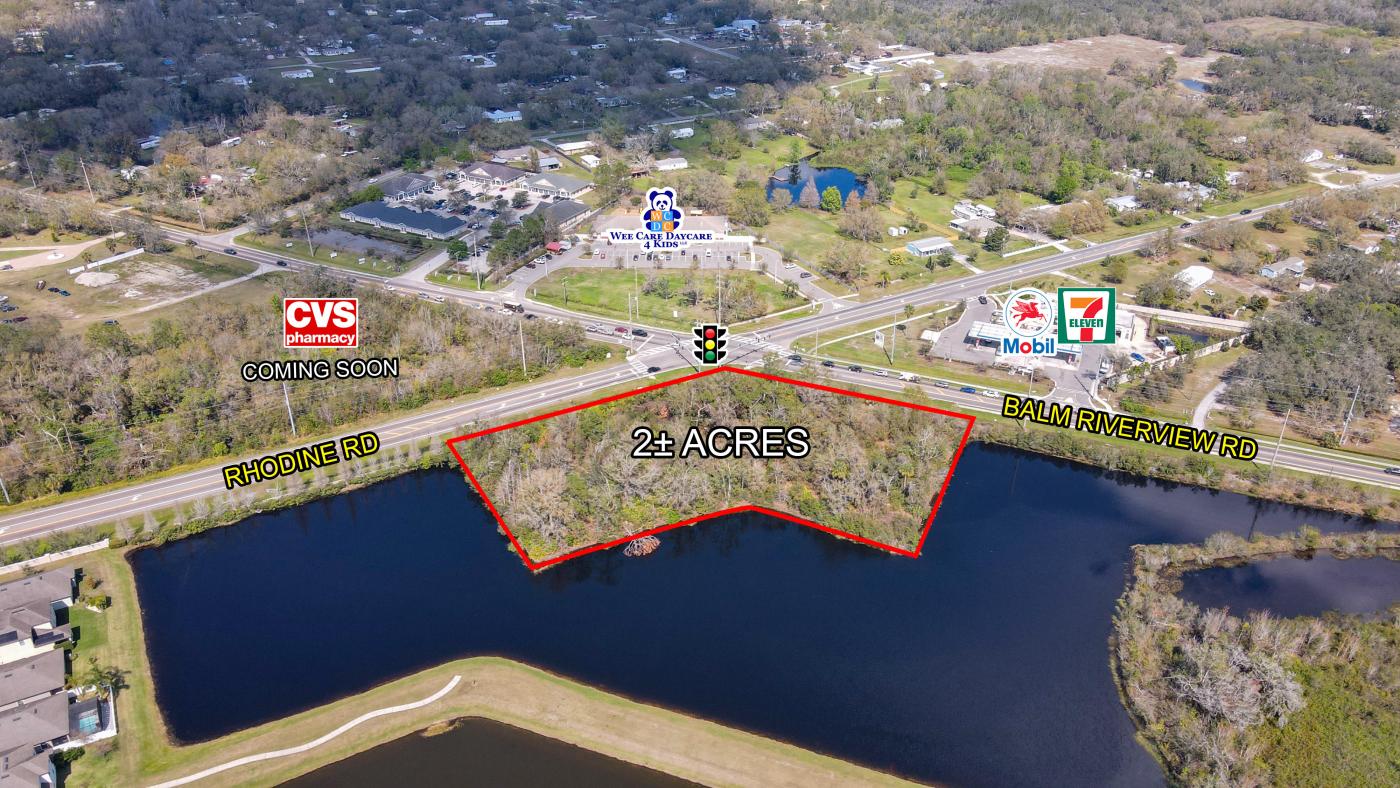 2 ac Commercial Site Balm Riverview & Rhodine
