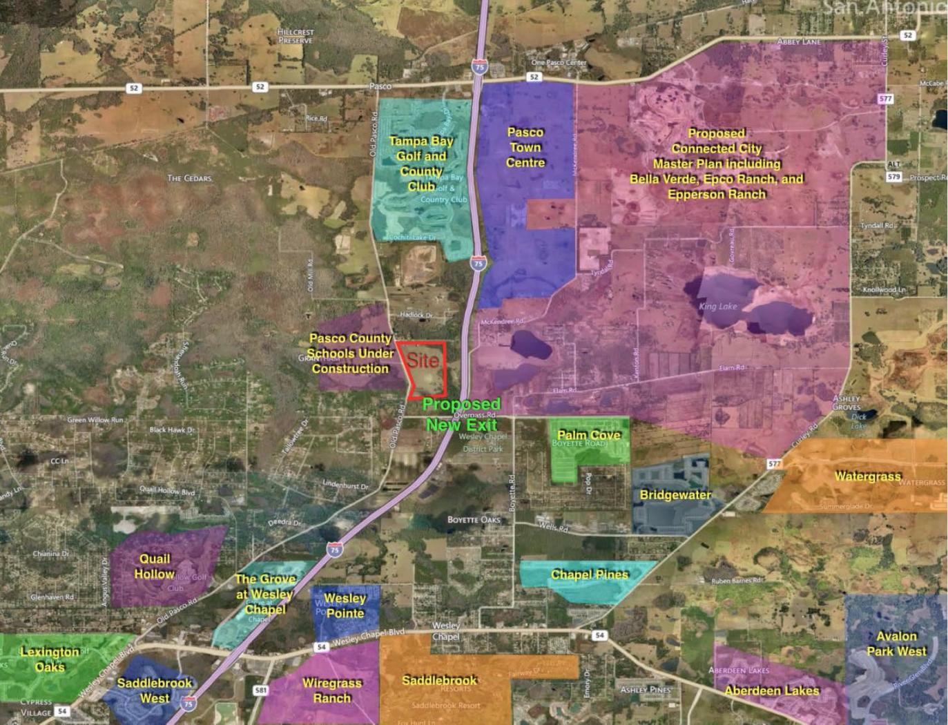 105+- ac Residential Land in Wesley Chapel