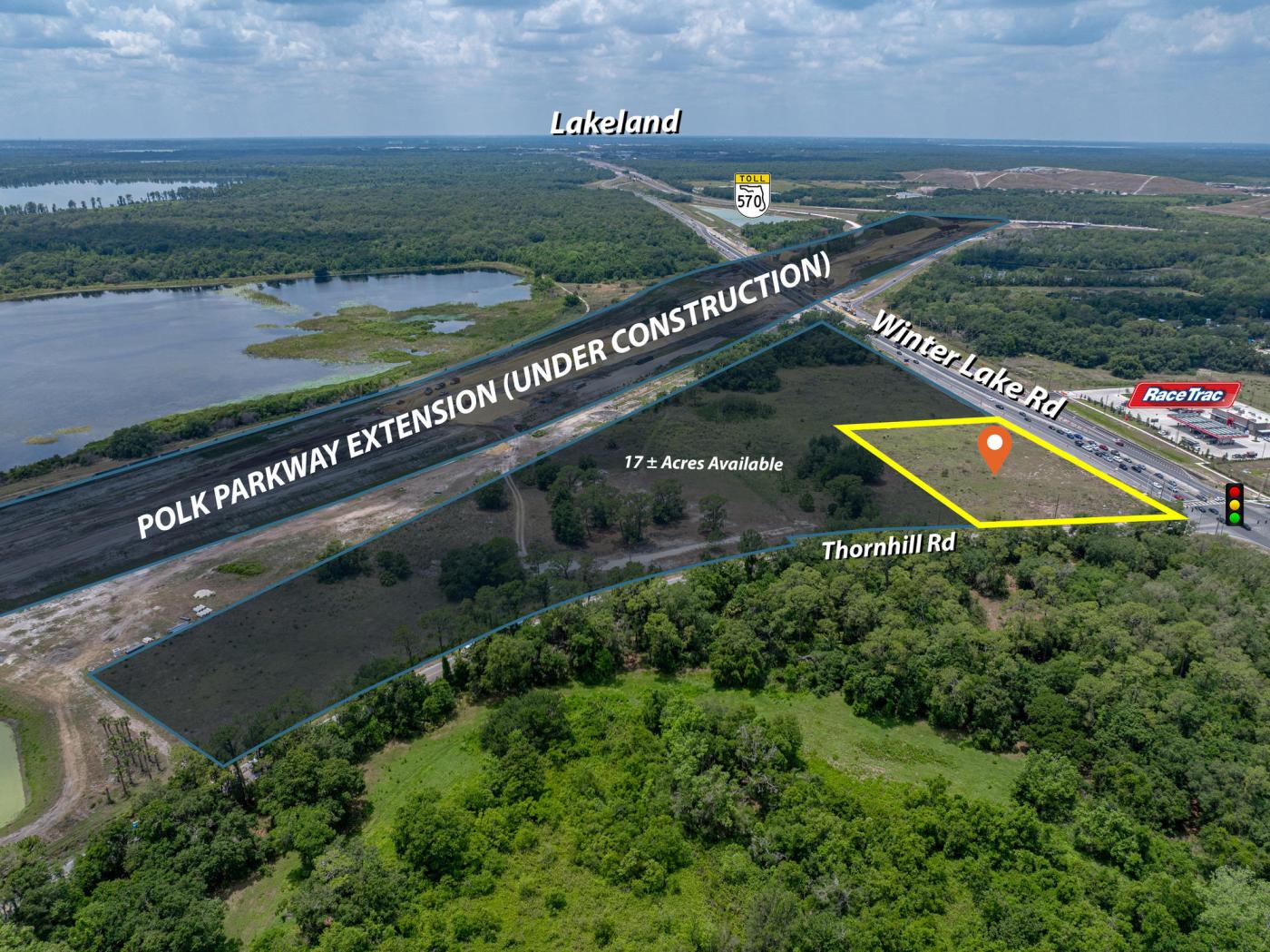 Hwy 540 and Thornhill Rd Signalized Corner
