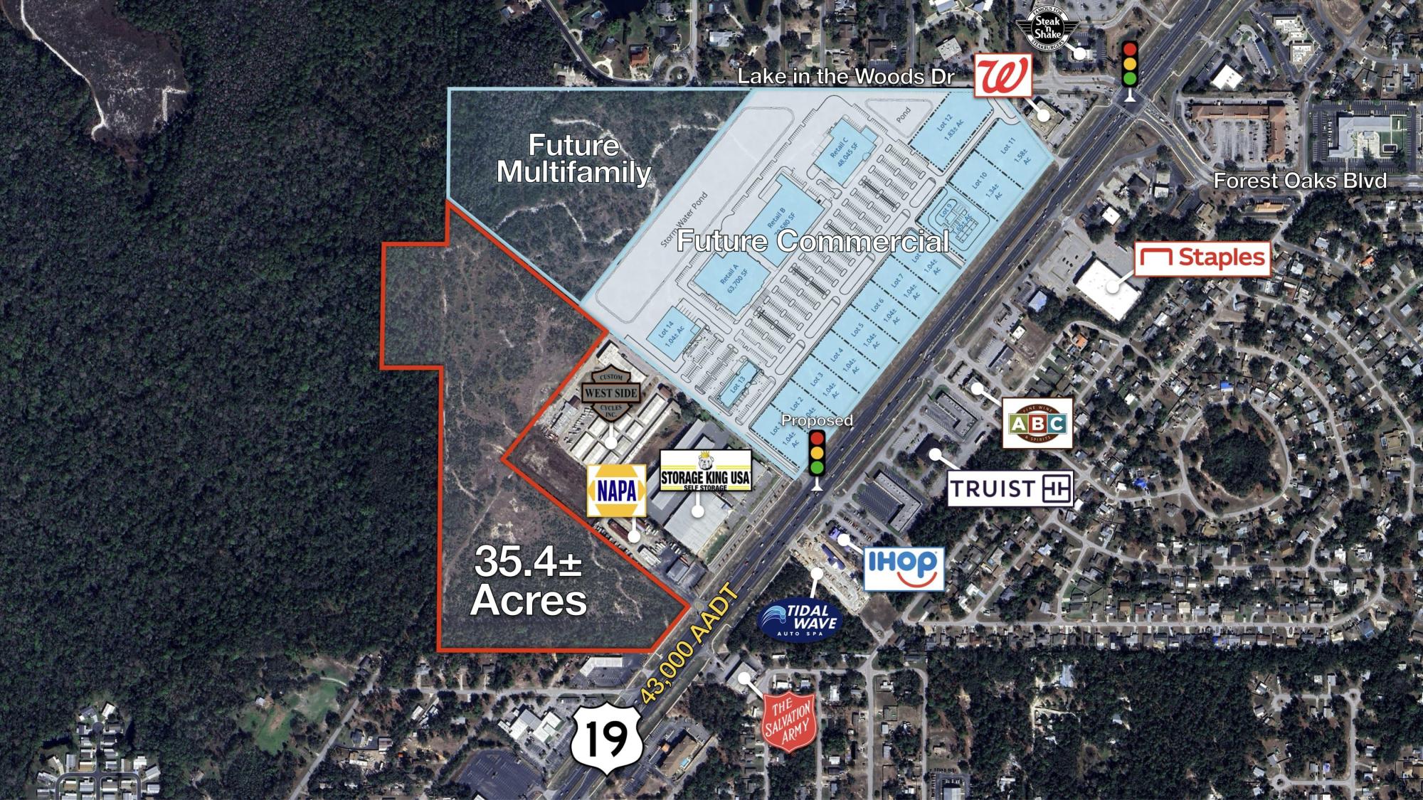 35.4 ac along US 19 (Commercial Way) Sp Hill