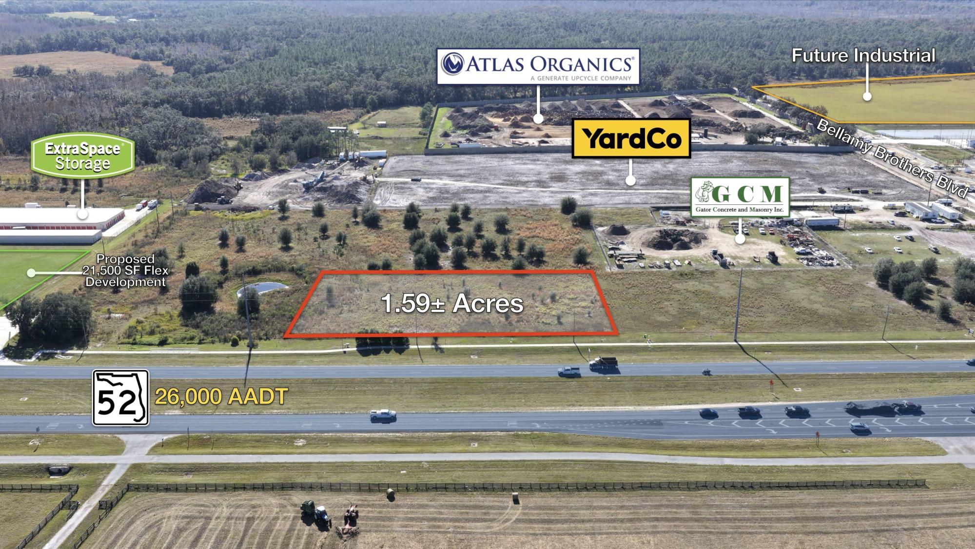 1.59 ac Industrial Site SR 52 San Antonio Fl