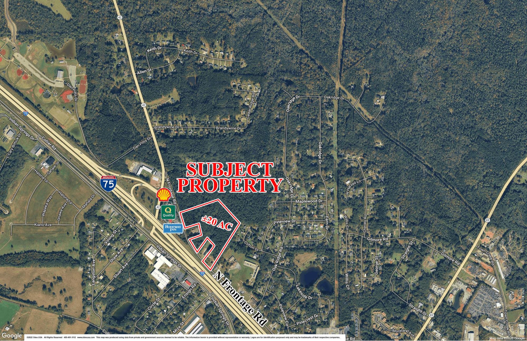 ±20 Acres For Sale on Frontage Road