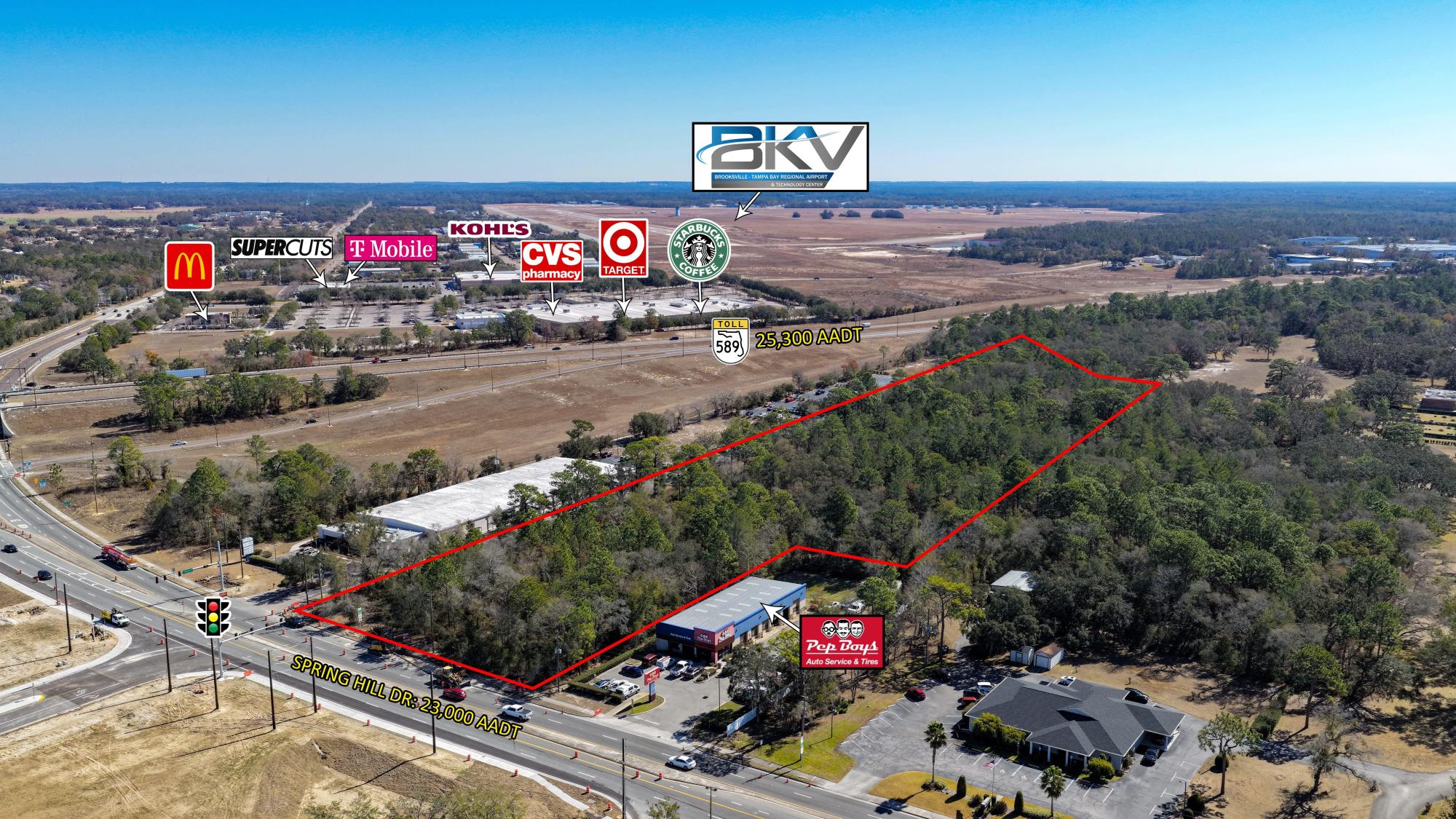 9.4 ac Commercial on Spring Hill Dr.