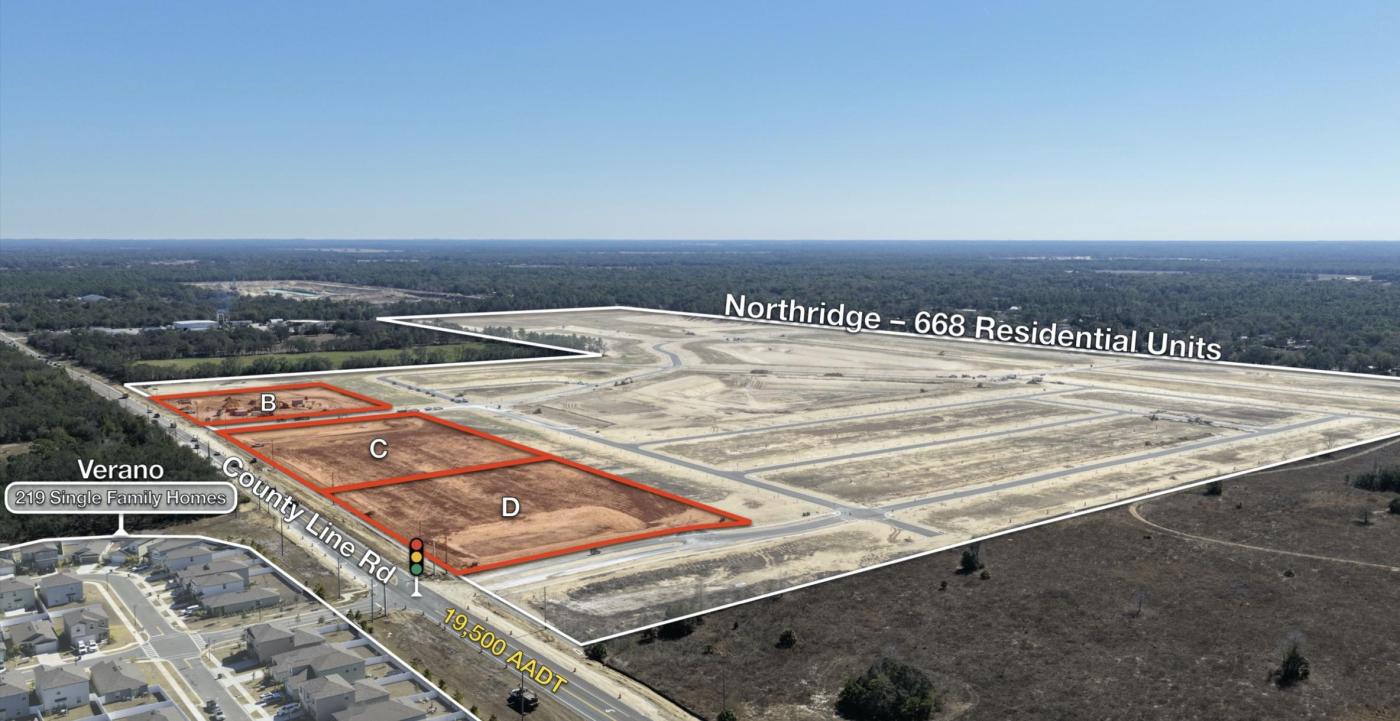 11.19 ac Subdivided to 3 Retail Parcels