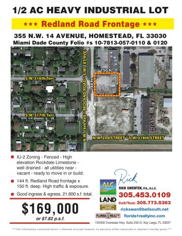 1/2 Acre Homestead Heavy Industrial