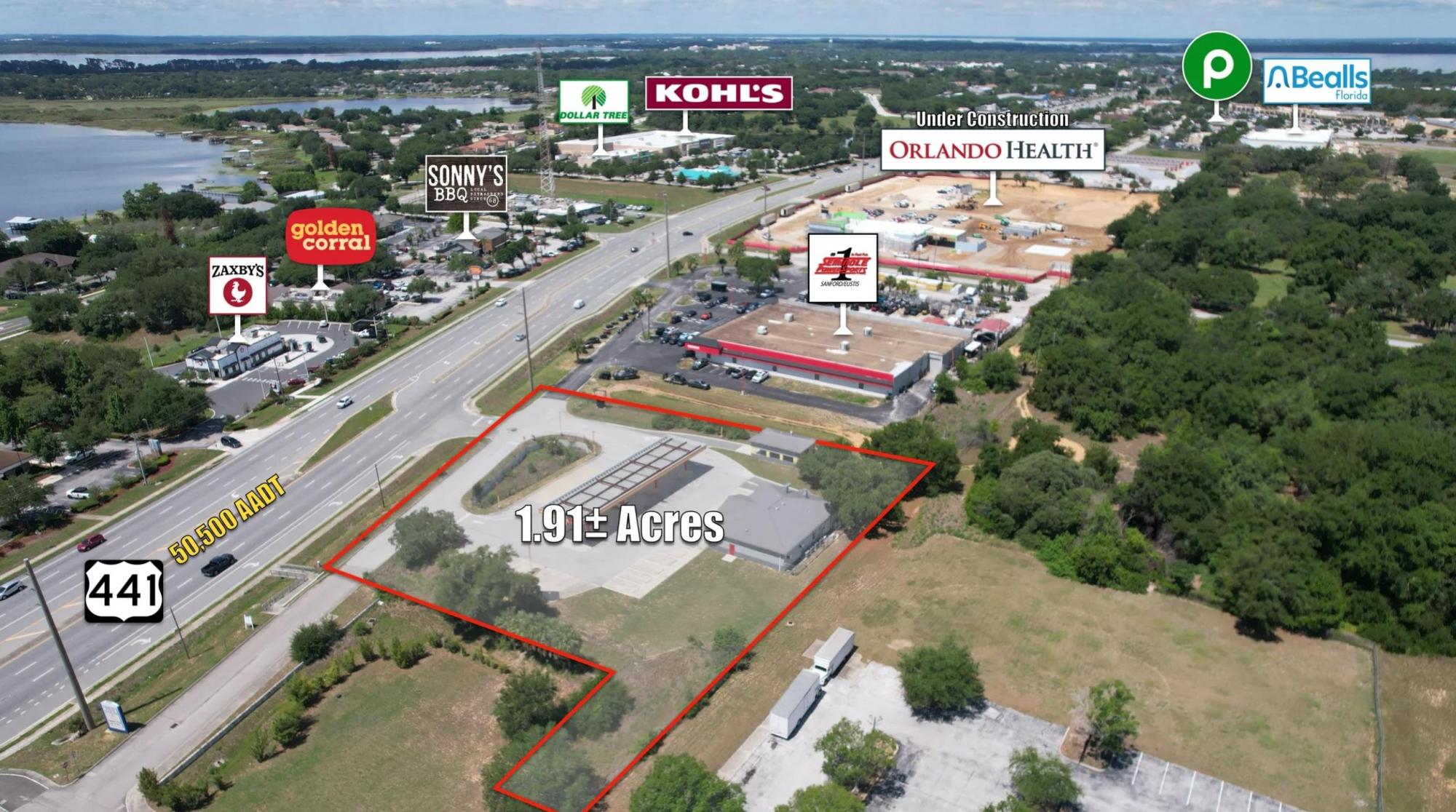 1.91 ac Commercial Hwy 441 Eustis