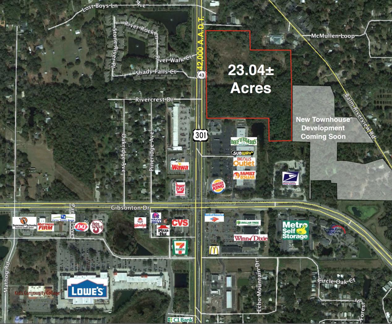 3 Parcels Totaling 23.04+- ac in Riverview