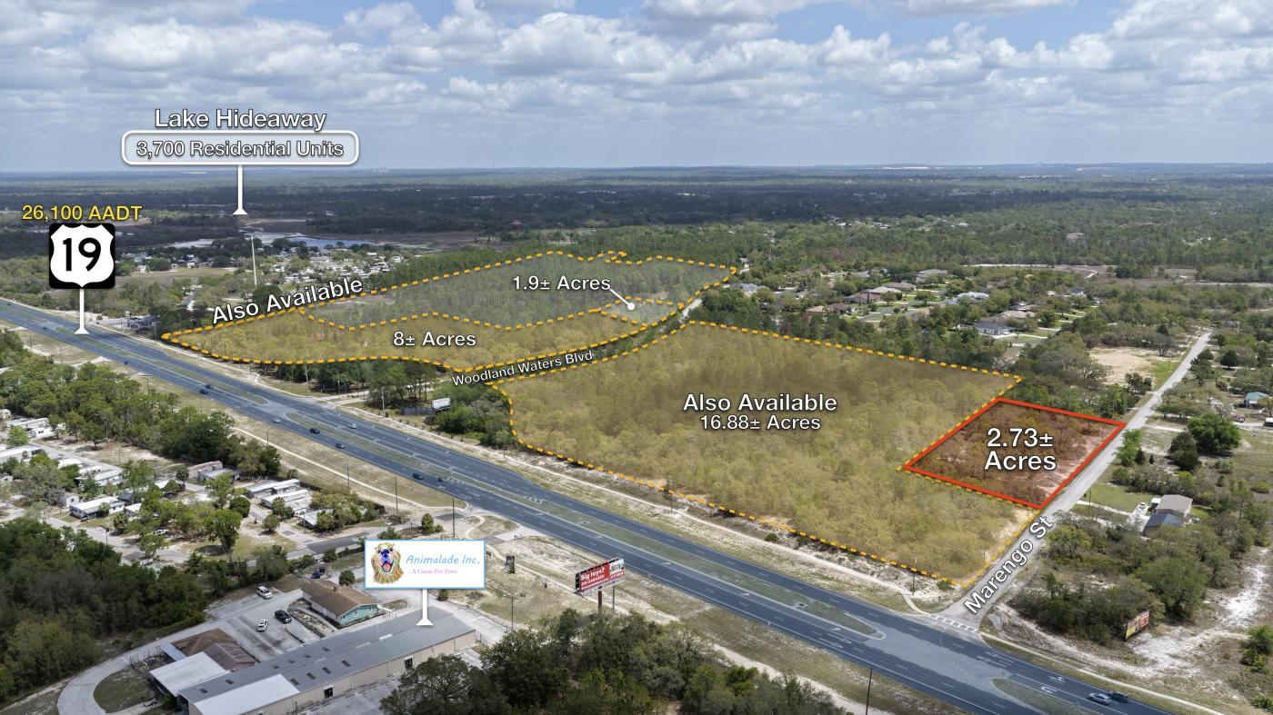 2.73 ac Commercial on US 19 Spring Hill