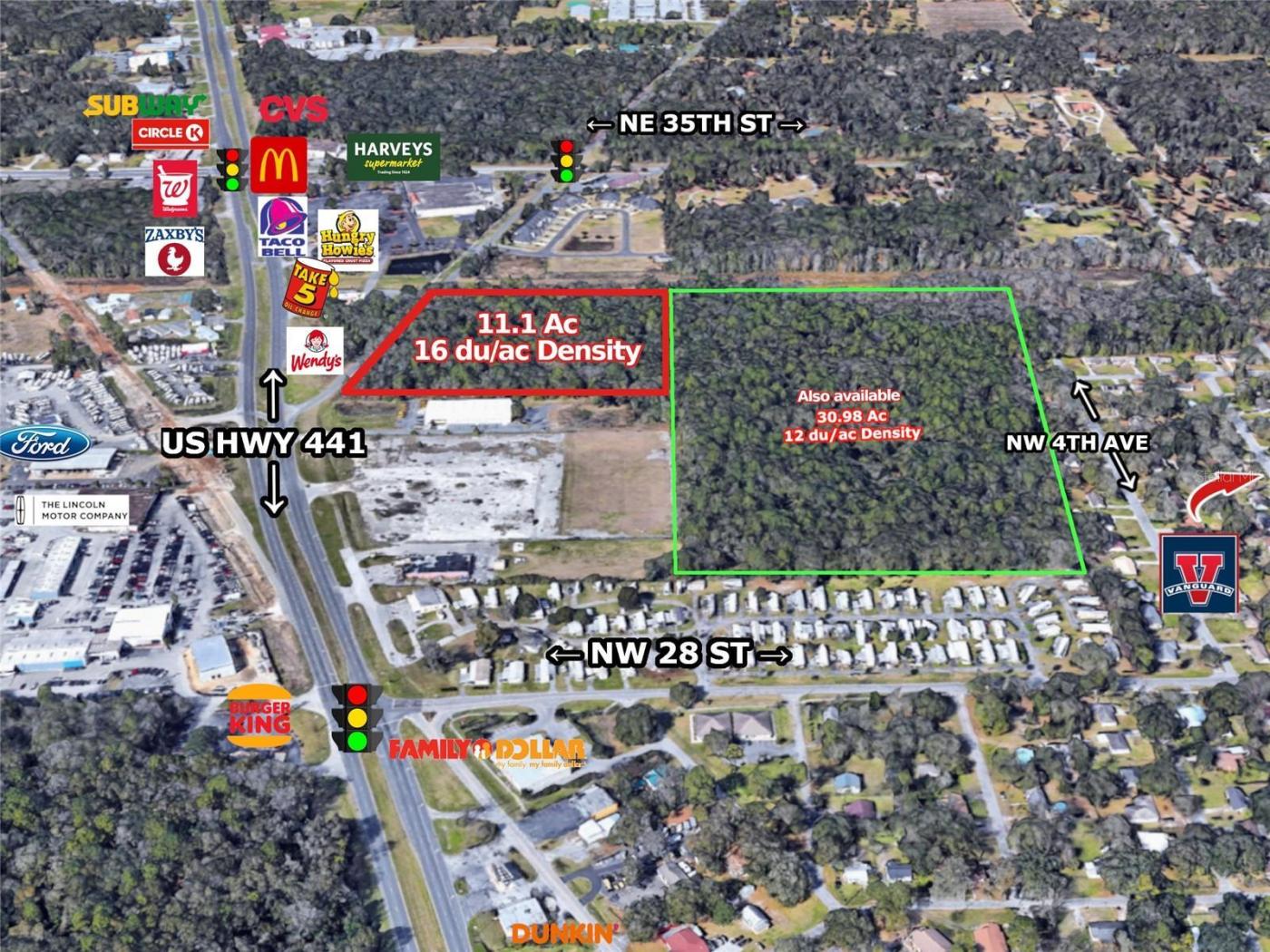 11.1 Acre Multi-Family Land US HWY 441 OCALA