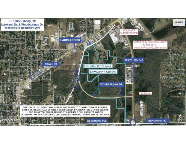 FOR SALE +/- 170 acres Liberty, TX