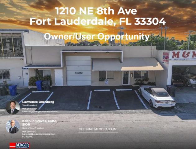 Fort Lauderdale Industrial Bldg. For Sale