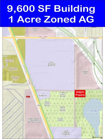 1 Acre with 9600 SF Metal Building