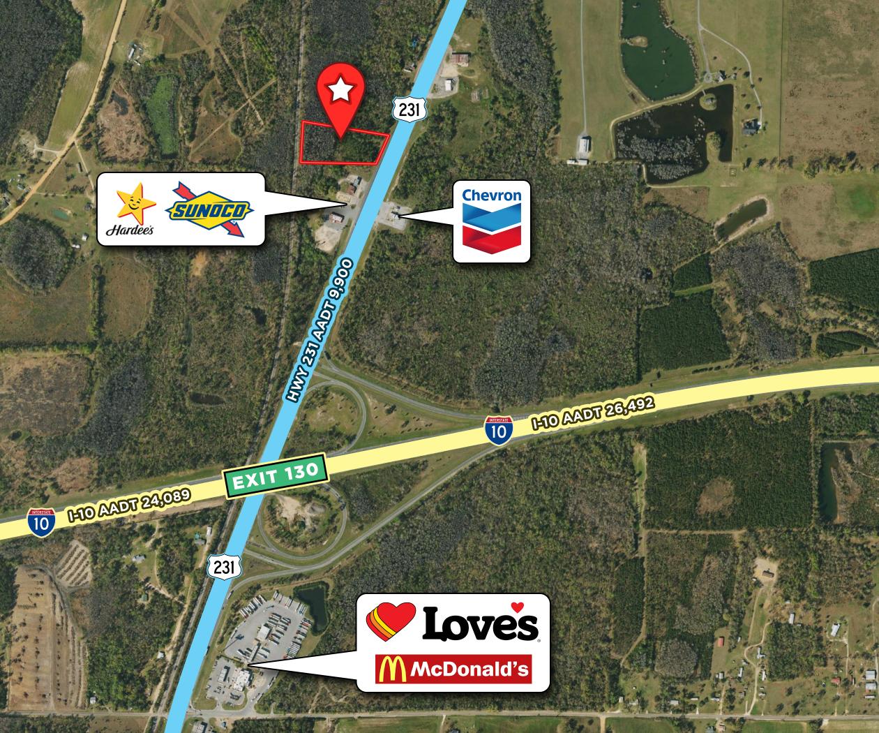 3.348 Ac at I-10 & Hwy 231 near Cottondale FL
