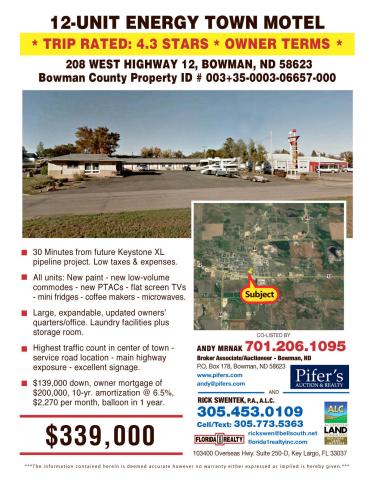 Trail Motel = Energy Town of: Bowman ND