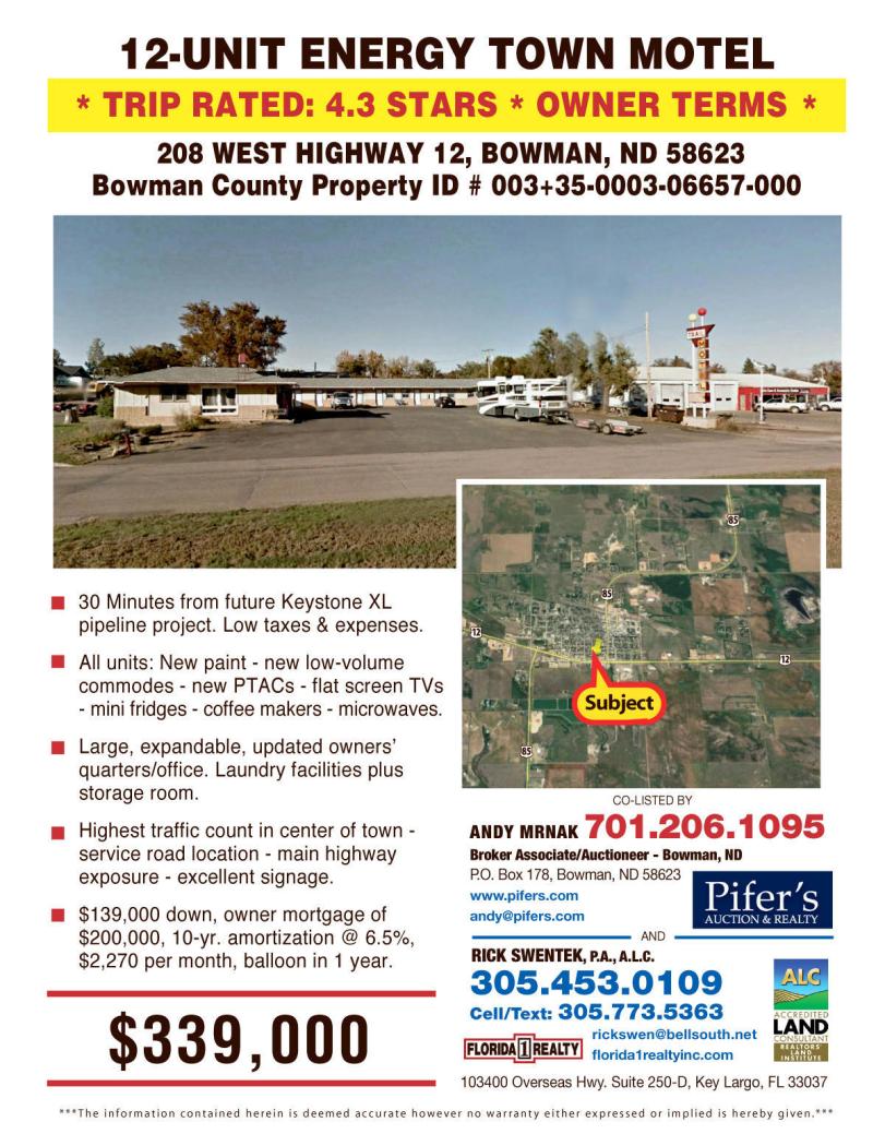 Trail Motel = Energy Town of: Bowman ND