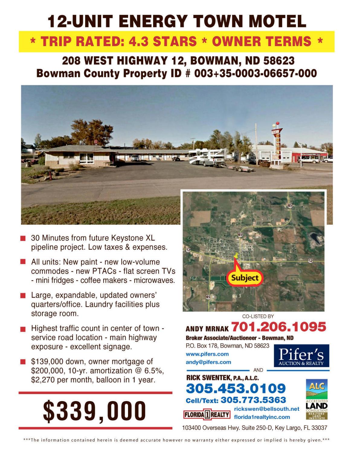 Trail Motel = Energy Town of: Bowman ND