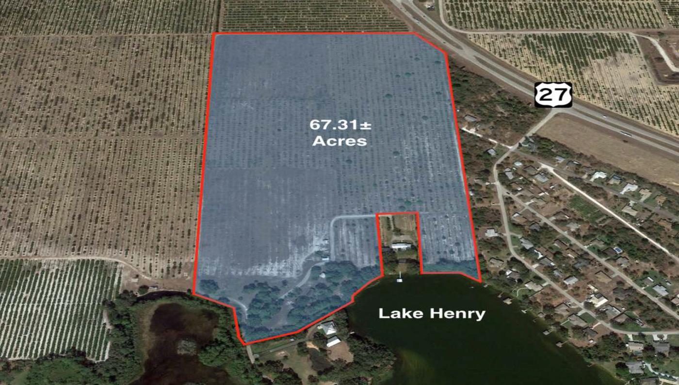 67.31+-ac Former Citrus Grove on Lake Henry