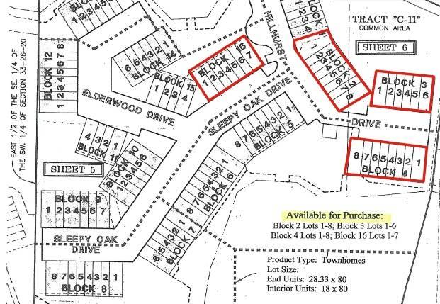 29 Developed Townhome Lots in Meadow Pointe