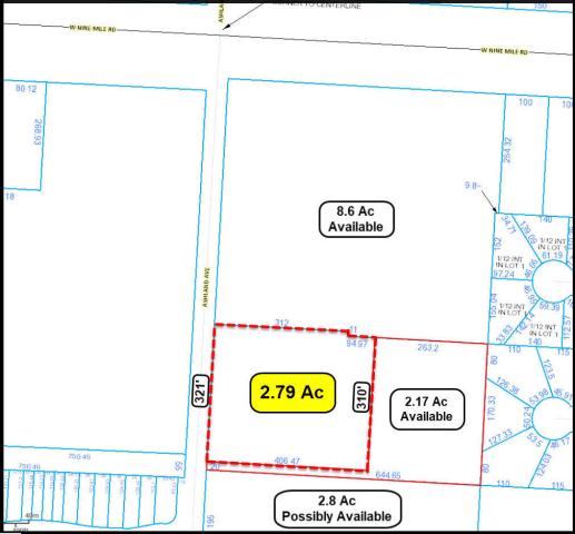 2.79 Ac-Just off W 9 Mile Rd