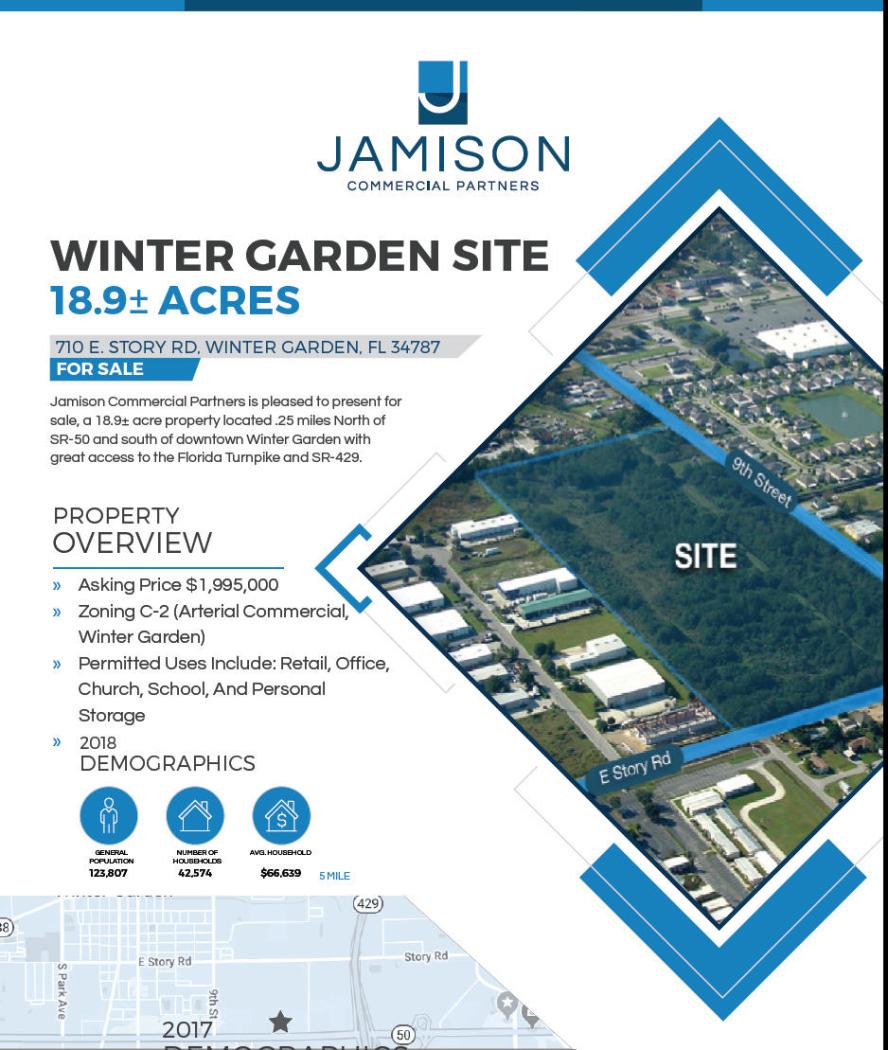 18.9 +/- Acres For Sale in Winter Garden