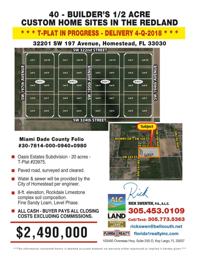 Oasis Estates=40 Lot Subdivision