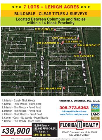 Builders Package-7 Lots = Lehigh Acres=Terms