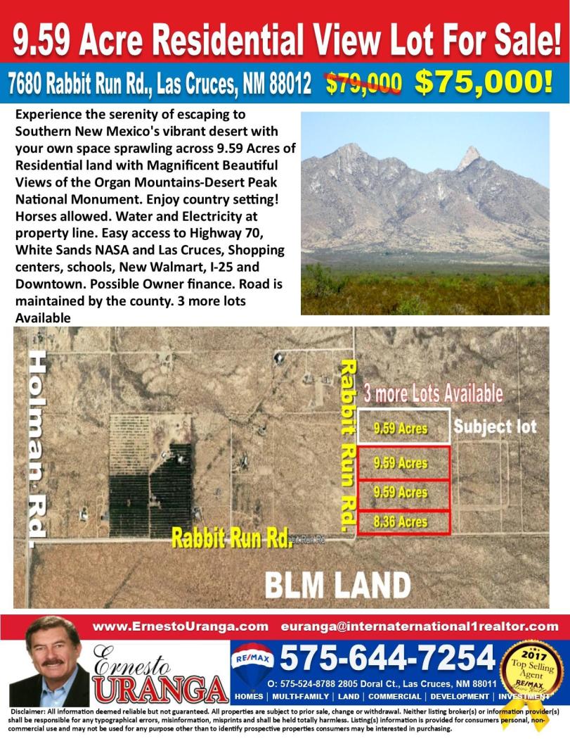 9.59 Ac. Residential View lot
