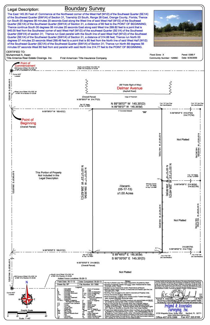A wonderful and buildable 1 acre vacant lot