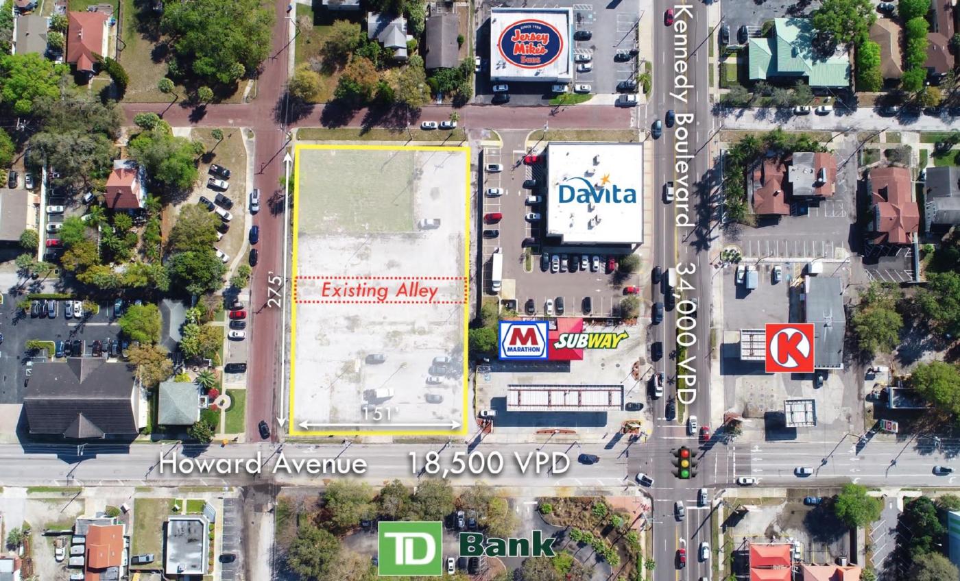 RARE .90+- ac  site on East Side Howard Ave.
