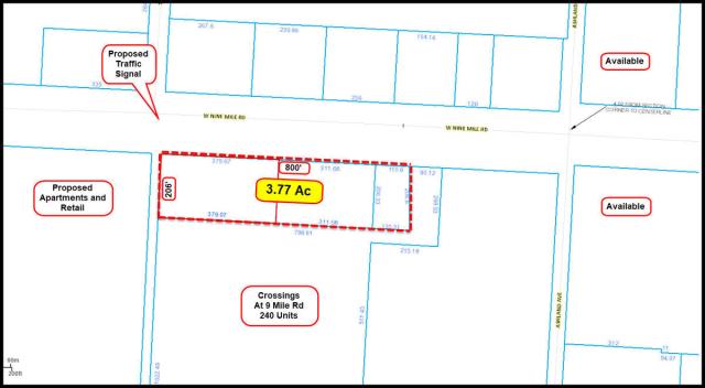 800' W 9 Mile Rd 3.77 Ac (Stefani Rd @9 Mile)