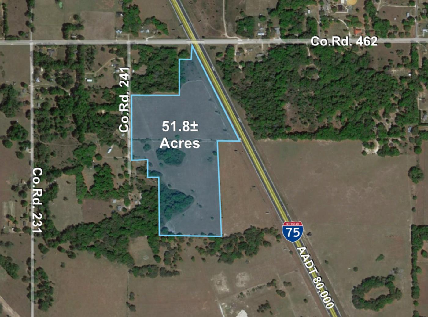 51.8+- ac AG Land w/1,000 ft frontage I 75