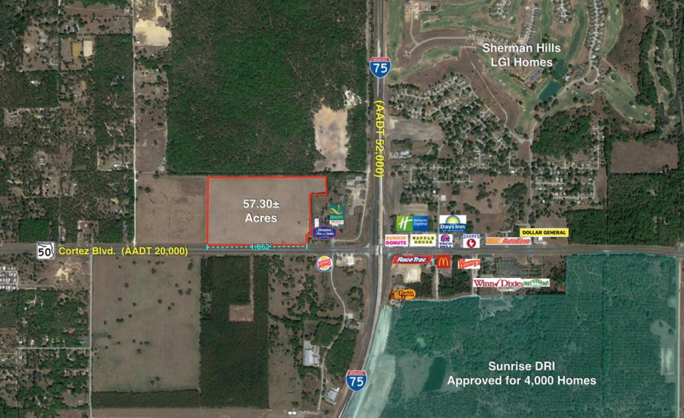 57.30+- ac Zoned Mixed Use Cortez & I-75