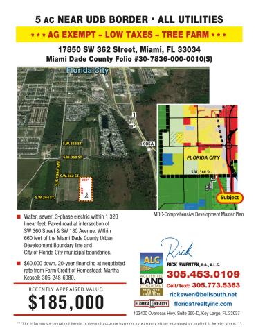 5 Acre Tree Farm Near UDB=All Utilities